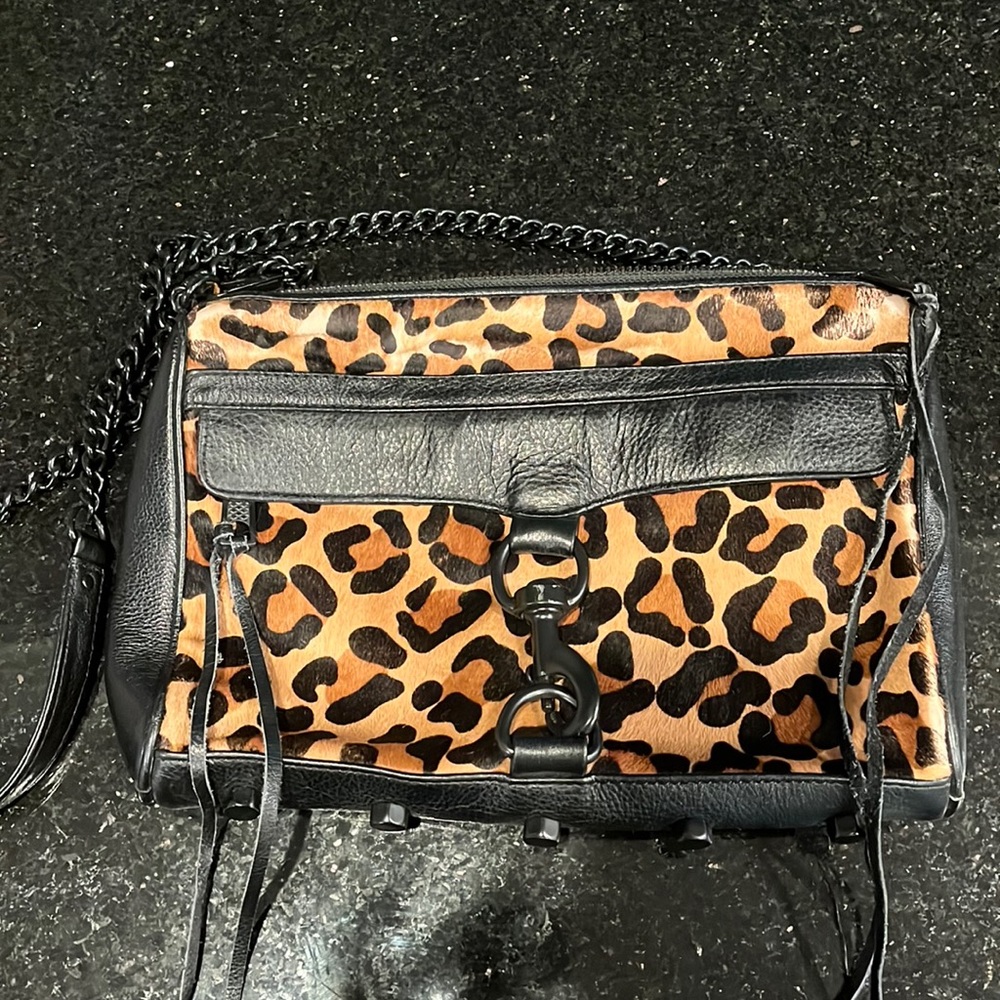 Rebecca minkoff guinuine calf hair cross body bag